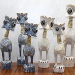Дрвен 3-лен сет на страусови 60 cm