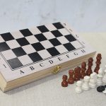 Дрвена Кутија Шах Табла Сет Модел 1
