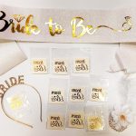 Златна боја Bride парти сет од 13 парчиња