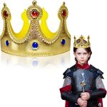 Детски кралски круна од EVA материјал во златна боја 57 см - Image 2