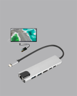 Type‑C Конвертор – 2×USB3.0, SD/MS, 4K HDMI & RJ45 за Професионална Употреба - Image 5
