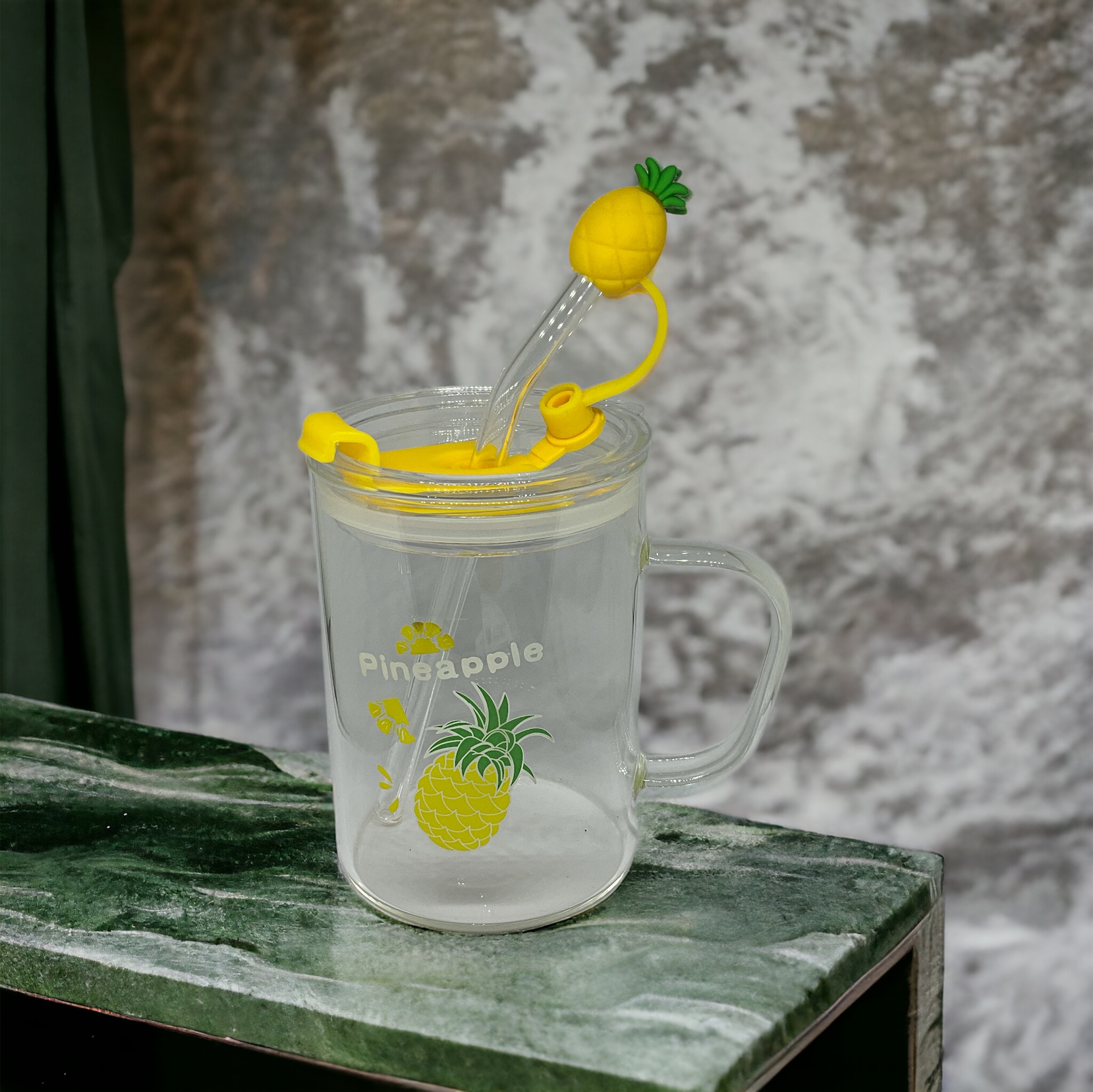 ananas-tasarimli-kupa-bardak-27150_1.jpg Купа со Дизајн на Ананас - Image 1