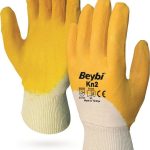 Beybi KN2 No:10 Жолти нитрилни памучни ракавици