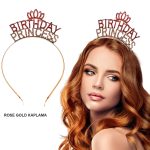 Кристална Круна Birthday Princess – Розова Златна Облога