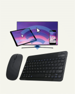 Bluetooth 5.3 Поддршка за Полнежна Портативна Клавијатура + Миш Комбинација - Image 5
