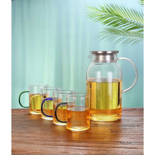 borosilikat-cam-surahi-ve-4-l-27176_1.jpg Боросиликатно Стаклено Супа и 4 Чаши Комплет - Image 1