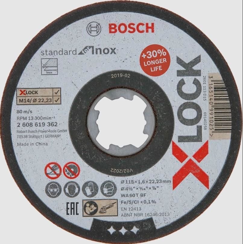 bosch-xlock-inox-kesici-115x1-2566_1.jpg Bosch Xlock Инокс Резач 115X1X22,23 мм - Image 1