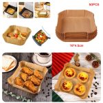 Голем Број Air Fryer Фритоз Печеничка Хартија 50 Парчиња