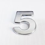 Cemax 5 Бројка 3,75 cm Хром Самолеплива