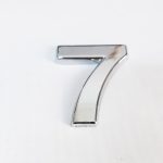 Cemax 7 Бројка 3,75 cm Хром Самолеплива