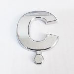 Cemax Буква Ч 3,75 cm Хром Самолеплива