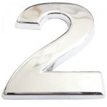 Cemax Хромирана Самолеплива Бројка 2, 5 cm