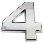 Cemax Хромирана Самолеплива Бројка 4, 5 cm