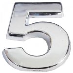 Cemax Хромирана Самолеплива Бројка 5, 5 cm