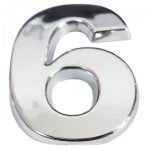Cemax Хромирана Самолеплива Бројка 6, 5 cm