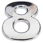 Cemax Хром Самолеплива Бројка 8, 5 cm