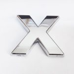 Cemax Буква Х 3,75 cm Хром Самолеплива