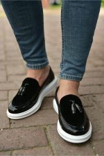 CH002 - RBT Loafer Verniciata Мажки Чевли ЦРНИ - Image 2