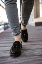 CH002 - RST Loafer Verniciata Мажки Чевли ЦРНИ - Image 2