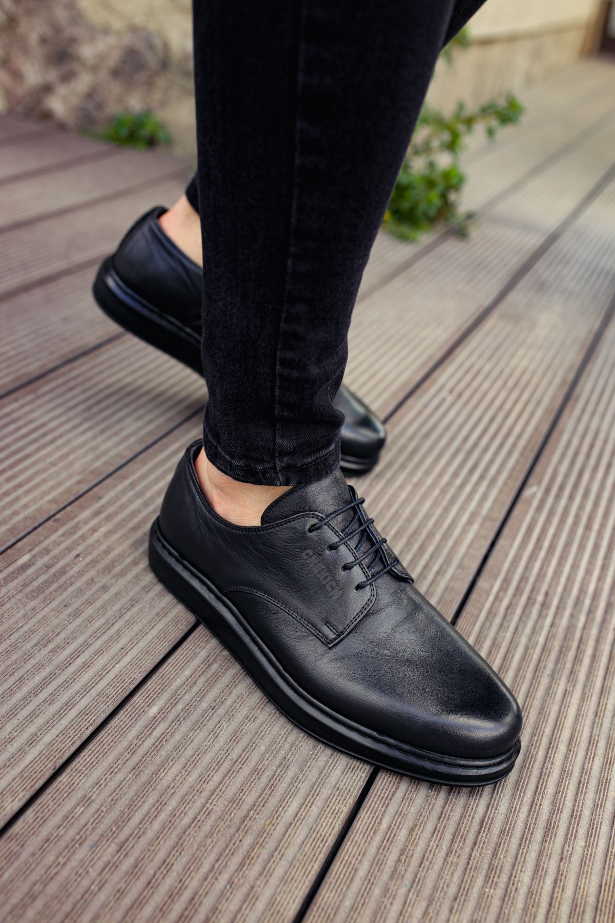 ch003-dst-classica-pelle-di-24319_1.jpg CH003 - DST Classica Pelle Di Cuoio Мажки Чевли ЦРНИ - Image 1