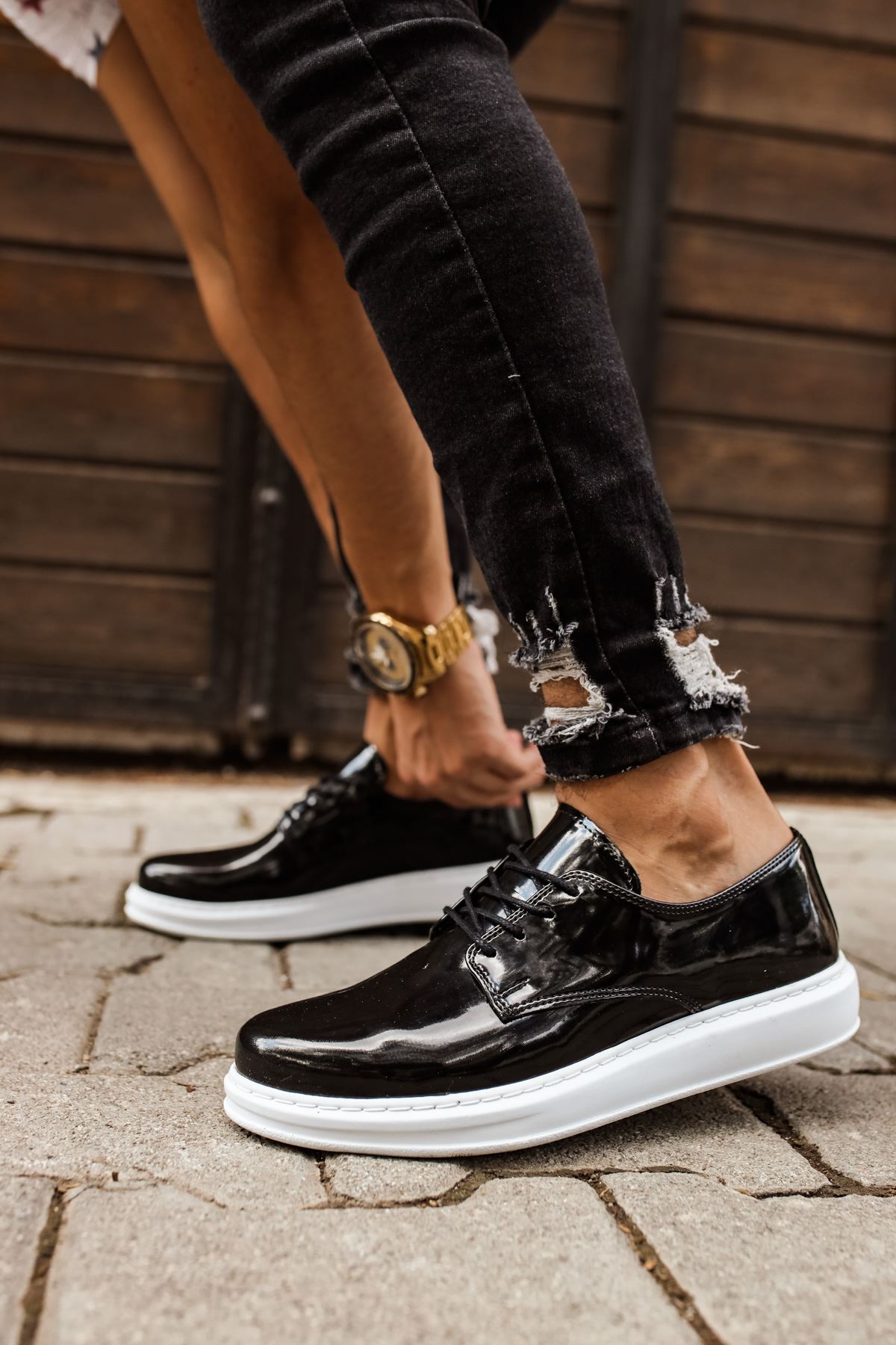 ch003-rbt-pelle-verniciata-c-24173_1.jpg CH003 - RBT Pelle Verniciata Мажки Чевли ЦРНИ - Image 1