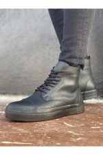 CH029 - CST Vulcanized Lace Up Мажки Чизми ЦРНИ