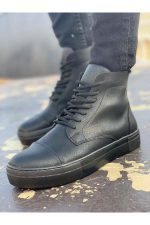 CH029 - CST Vulcanized Lace Up Мажки Чизми ЦРНИ - Image 2