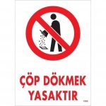 Предупредувачки знак Забрането фрлање ѓубре 25x35 KOD:1252