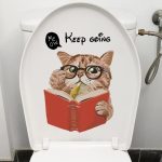 Decohandy Клоцет Етикета Keep Going Мачка