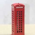 Dekorativ Metal Telefon Kulübesi Kumbara