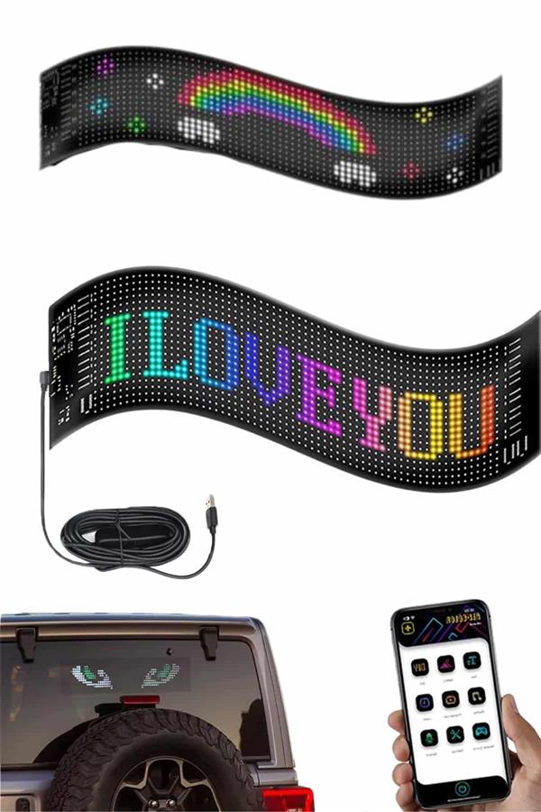 digital-araba-yazisi-ekran-matrix-en-b-2c4ae9.jpg Дигитален Автомобилски Писмен Екран Матричен Најголем Модел Матричен LED Панел 19*96 пиксели - Image 1