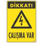 Предупредувачки знак Внимание, се работи 17,5x25 KОД:1108