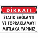 Предупредувачка Табла: Внимавајте, Задолжително Направете Статична Врска и Заземјување 25x35 KОД:1323
