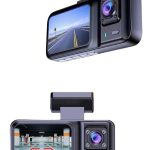 DVR Камера за внатрешност на возило со предна и внатрешна камера 2 инчен екран