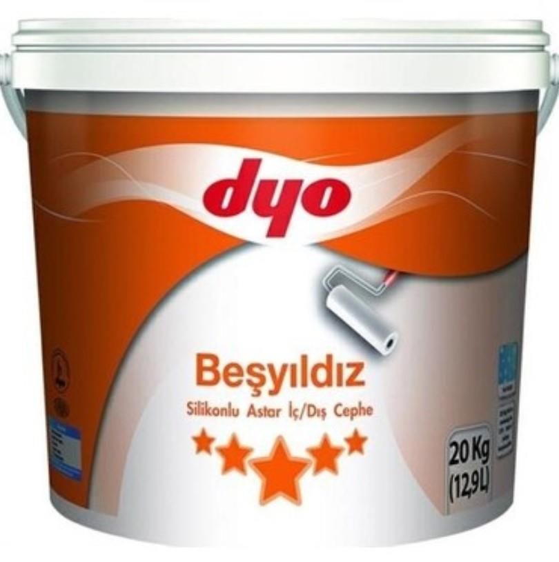 dyo-besyildiz-silikonlu-i-6026_1.jpg Dyo Beşyıldız Силиконски Прајмер за Внатрешна и Надворешна Употреба 20 Kg Бела - Image 1