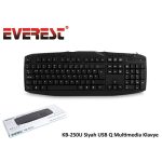 EVEREST KB-250U Q Usb Мултимедијална Црна Клавијатура
