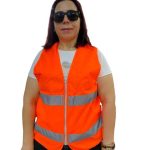 Портокалова Јакна со Патент XL Големина 59 cm