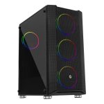 FRISBY FC-9405G 650W 80+ 4X120MM ДУАЛ РИНГ RGB ФАН USB 3.0 МИДИ ТАУЕР ЦРНА КАША