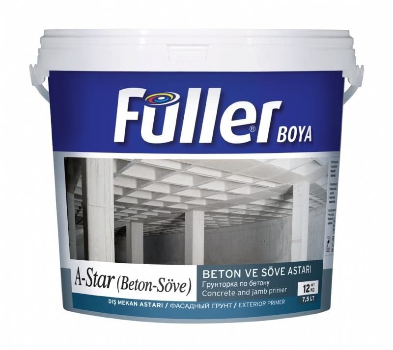 fuller-a-star-brut-beton-so-7009_1.jpg Füller A-Star Прајмер за груб бетон 12 кг Светло сина - Image 1