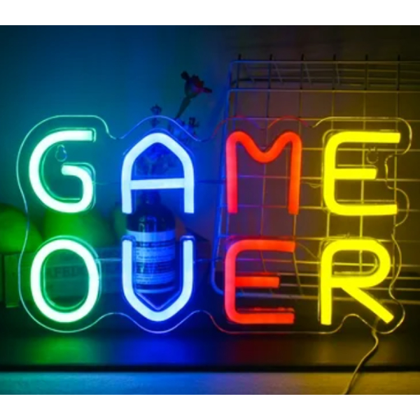 game-over-tasarimli-neon-led-28579_1.jpg GAME OVER Дизајниран Неон LED - Image 1