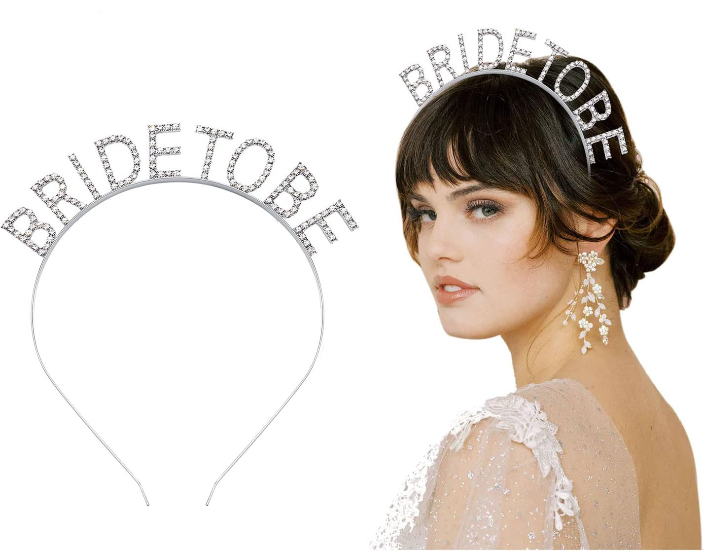 gumus-kaplama-kristal-tasl-30544_1.jpg Сребрена Кристална Тока "Bride To Be" - Image 1