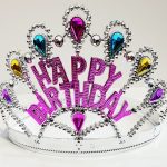 Сребрен Happy Birthday Написан Тиара за Роденден
