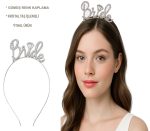 Сребрена Тиара со Камења “Bride” за Невеста