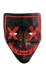 Hallowen Парти Маска Неон Лед Светлосна Маска 3 Модови - Image 3