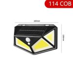 Ламба за Градина со Сензор за Движење 114 LED 3 Мода