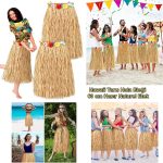 Hawaii Стил Хула Сукња – 60 см Плетена Природна Сукња