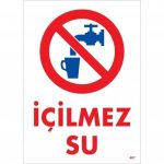 Предупредувачки знак за вода што не е за пиење 25x35 KОД:407