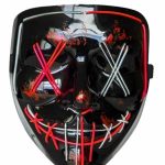 Светлечка LED Маска за Партија Забавна Маска Хелоуин Неон Маска