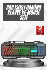 Светлосен Играчки Q Клавиатура Миш Set Црна Gaming Играчка Клавиатура - Image 2