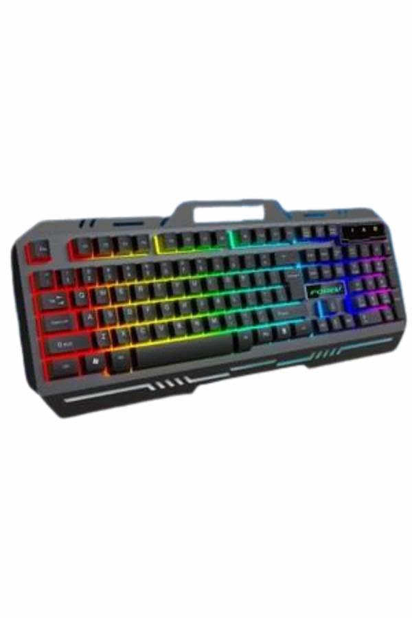 isikli-oyuncu-q-klavye-mouse-seti-siya-80-bcf.jpg Светлосен Играчки Q Клавиатура Миш Set Црна Gaming Играчка Клавиатура - Image 1